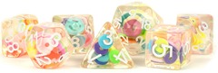 RESIN 7 DICE SET CRITICAL LOOPS INCLUSION